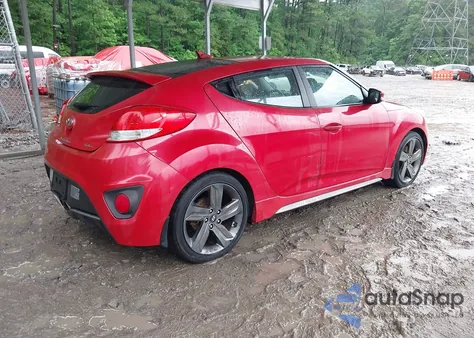 2014 Hyundai Veloster Turbo W/Black from USA, damaged, VIN KMHTC6AE1EU201371